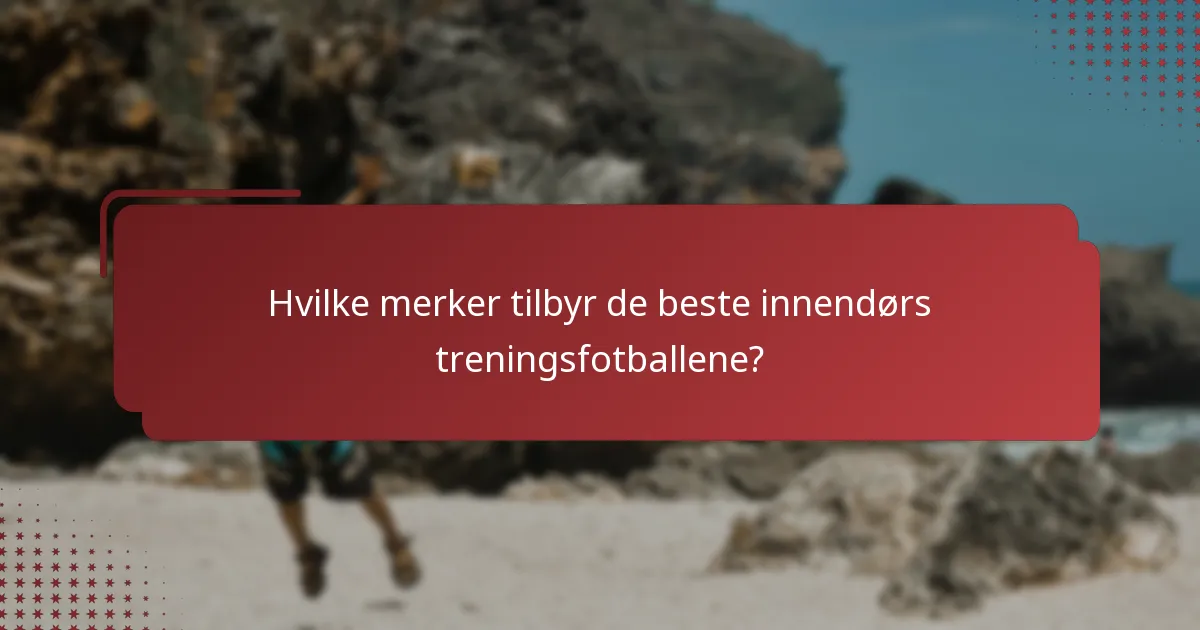 Hvilke merker tilbyr de beste innendørs treningsfotballene?
