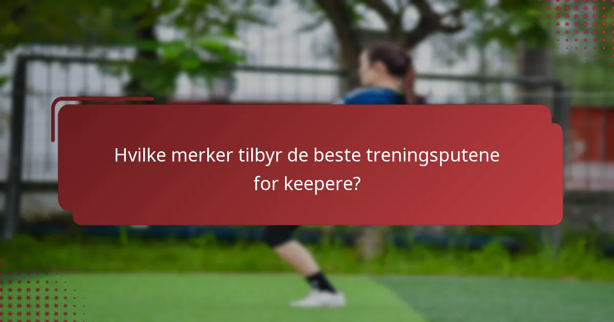 Hvilke merker tilbyr de beste treningsputene for keepere?